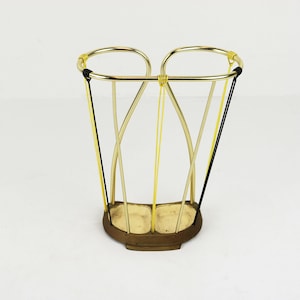 60s MidCentury modern  Vintage Umbrella stand aluminum Umbrella holder Umbrella walking stick holder minimalist retro