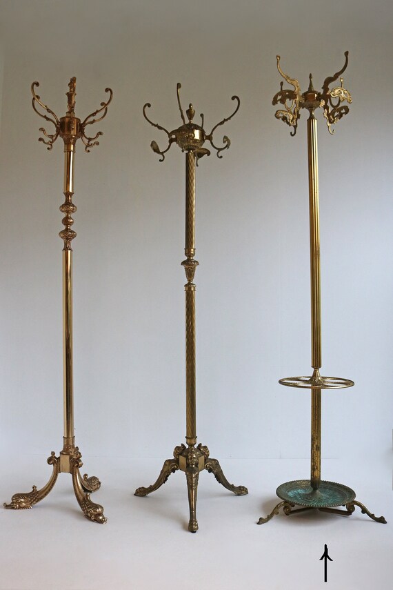 Buy Classic Ornate Brass Hollywood Regency Mid century Coat Hat Rack Umbrella Holder Hall Tree Coat Tree Floor Stand Vintage Hall Stand Italian Online in India Etsy