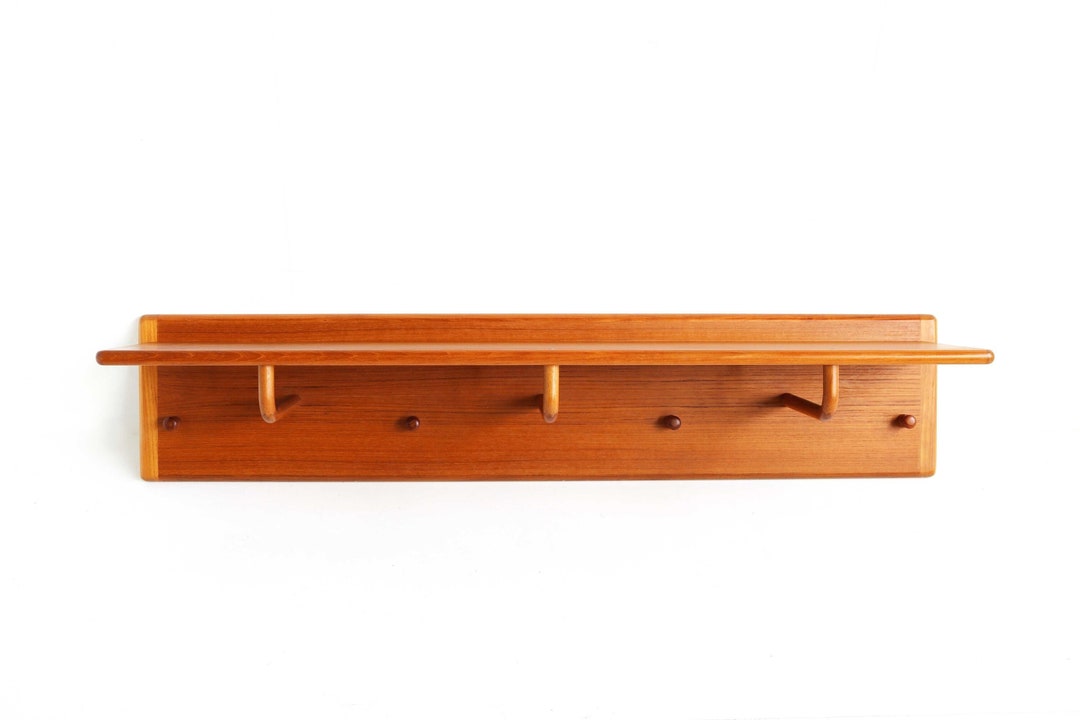 Mid Century Modern Wall mounted Coat Rack Teak Coatrack by Aksel Kjersgaard for Vildbjerg Mobelfabrik Denmark 1960 s Scandinavian Design Etsy