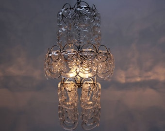 Mid-Century Murano Glas Kronleuchter von Angelo Mangiarotti für Vistosi, 1960er