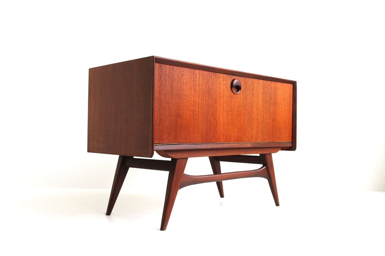 Midcentury Modern Teak Ductch Design Van Teefelen Small Etsy