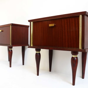 Shiny Couple Midcentury Modern Scandinavian 60 Nightstands Bedside Tables Additional Tables Side Tables 1960s End Tables Valve