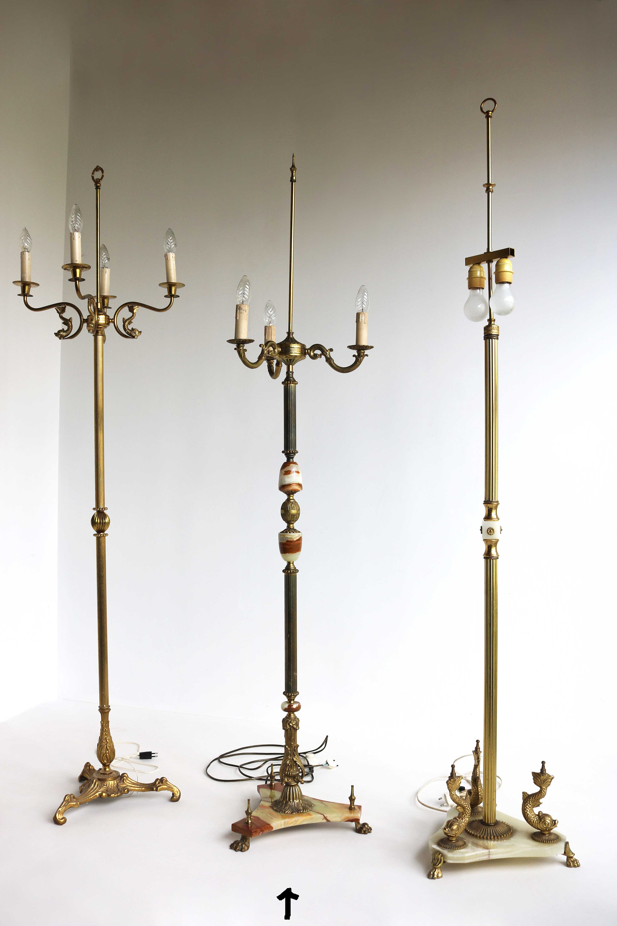 Antique candelabra floor lamp deals