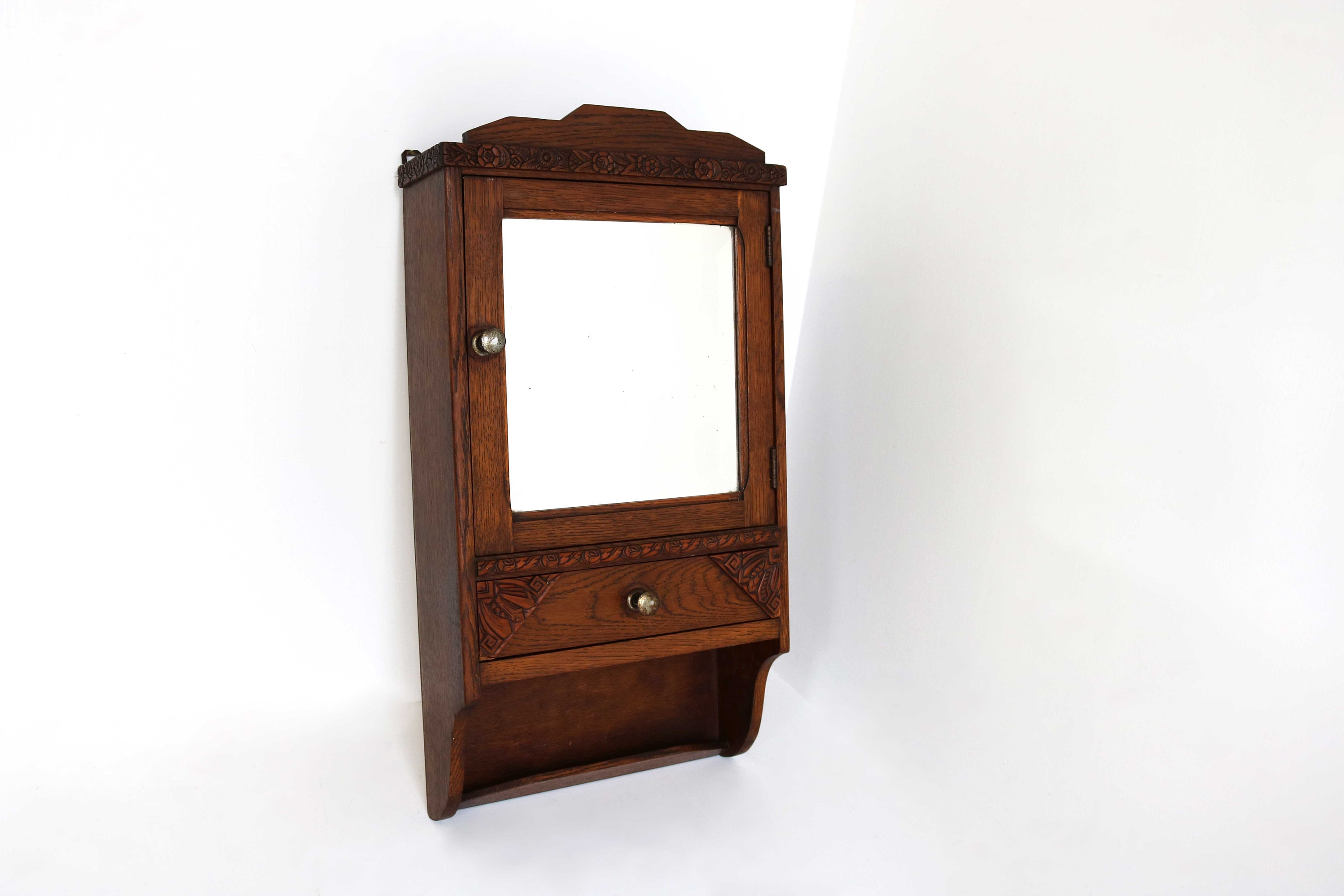 Art Deco Vintage Wood Medicine Bathroom Apothecary Etsy