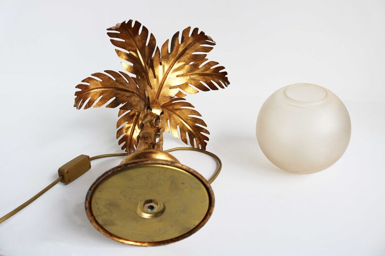 Gilded Palm Tree Table Light by Hans Kögl Germany 1970 Gilt Etsy