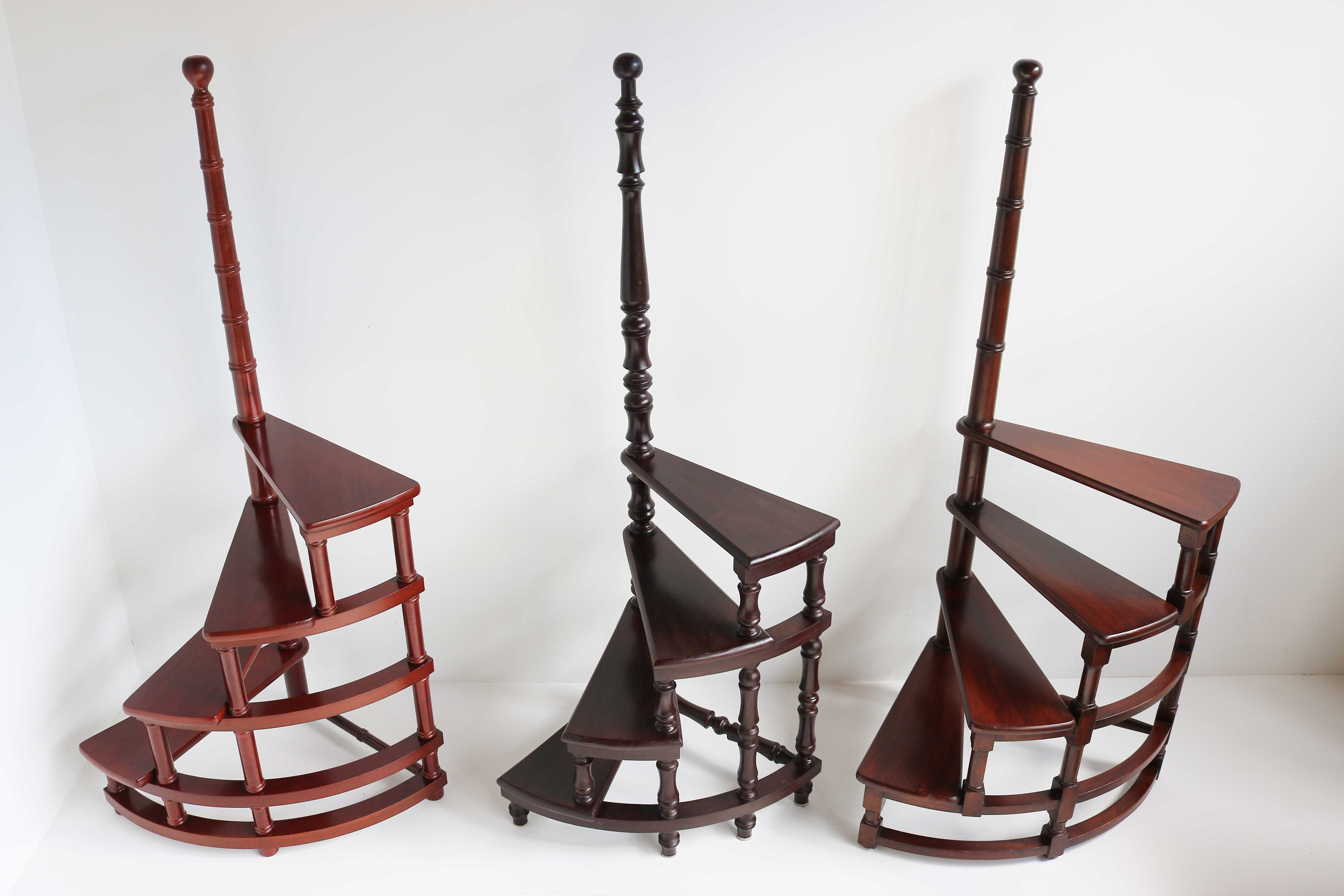 Vintage Spiral Library Stairs Mid Century Antique Style Stairs