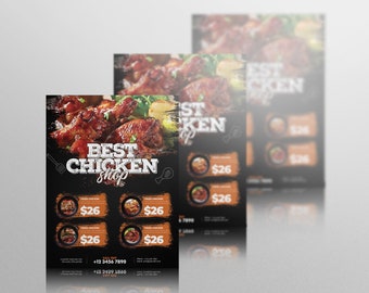 Restaurant Flyer Etsy