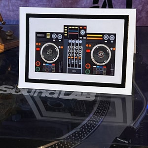 Carte Dj, carte Dj console, carte Dj anniversaire, carte Dj mélomane, carte Dj personnalisée, carte Dj console anniversaire,