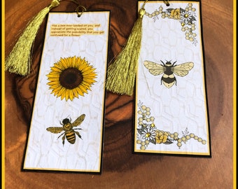 Bee book marks, bee gifts, tree bookmarks, butterflies bookmark, Bee bookmark, Bookmark gift, book lovers gift, reading gift