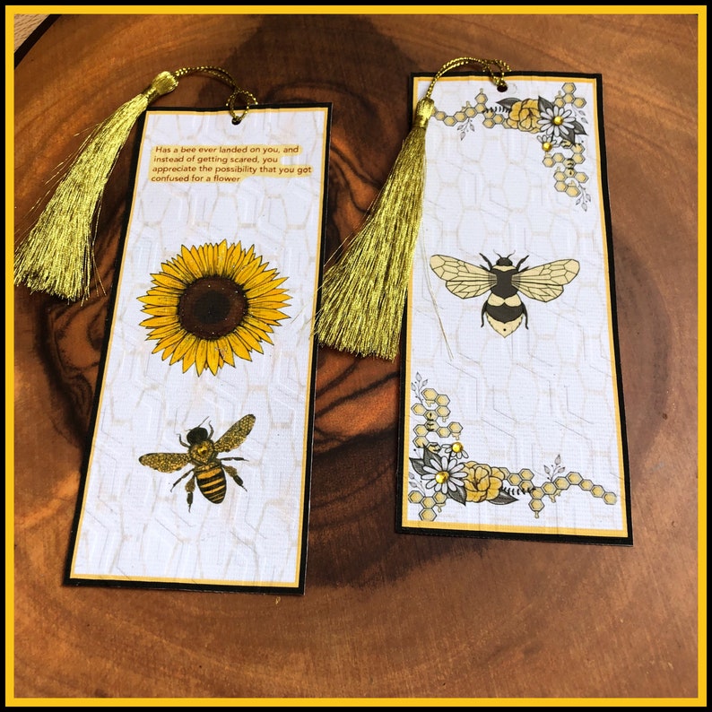 Bee book marks, bee gifts, tree bookmarks, butterflies bookmark, Bee bookmark, Bookmark gift, book lovers gift, reading gift zdjęcie 1