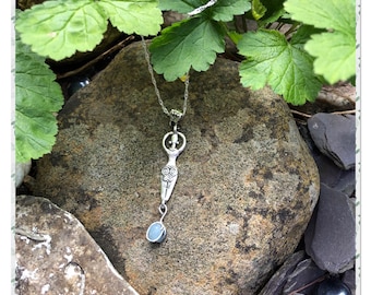 Goddess Fertility Necklace: Wire Wrapped Gemstone, Pagan Venus