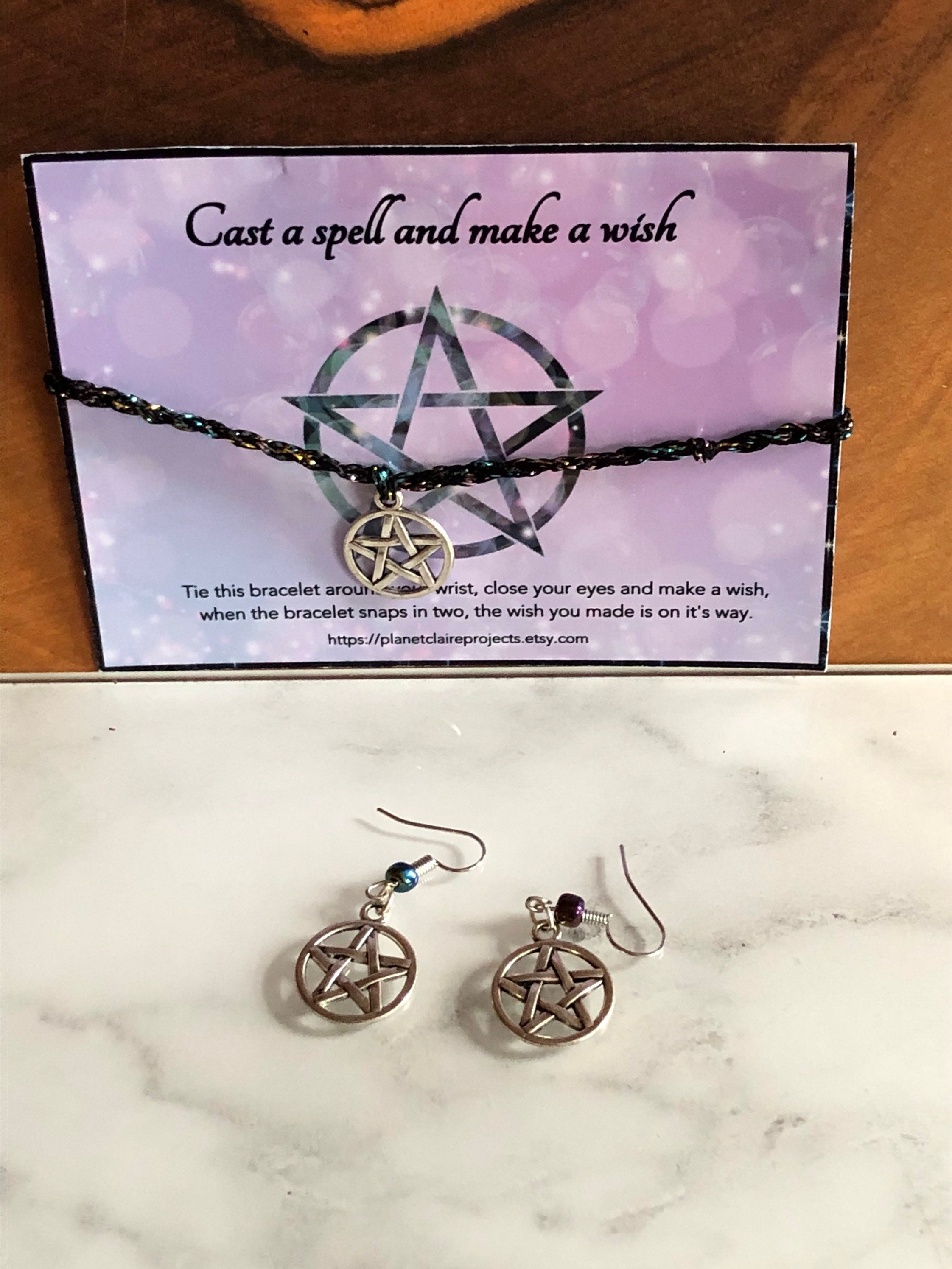 Pentacle Earrings,pentagram Earrings , Witch Earrings