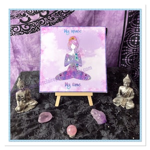 Yoga art, yoga print, yoga canvas, yoga art for rooms, picture for yoga space, meditation art, spiritual art print,