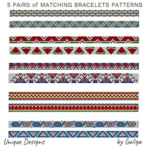 Peyote Bracelet Patterns Matching Bracelets Beaded Crafts Tutorial Seed Bead DIY Digital Download PDF Jewelry Making Beadwork Peyote Stitch
