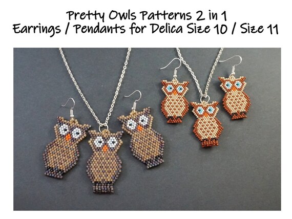 Beaded owl earrings shop