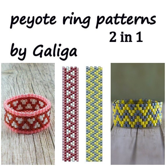 Beading Pattern Peyote Ring Pattern Beaded Ring Pattern Beaded Etsy