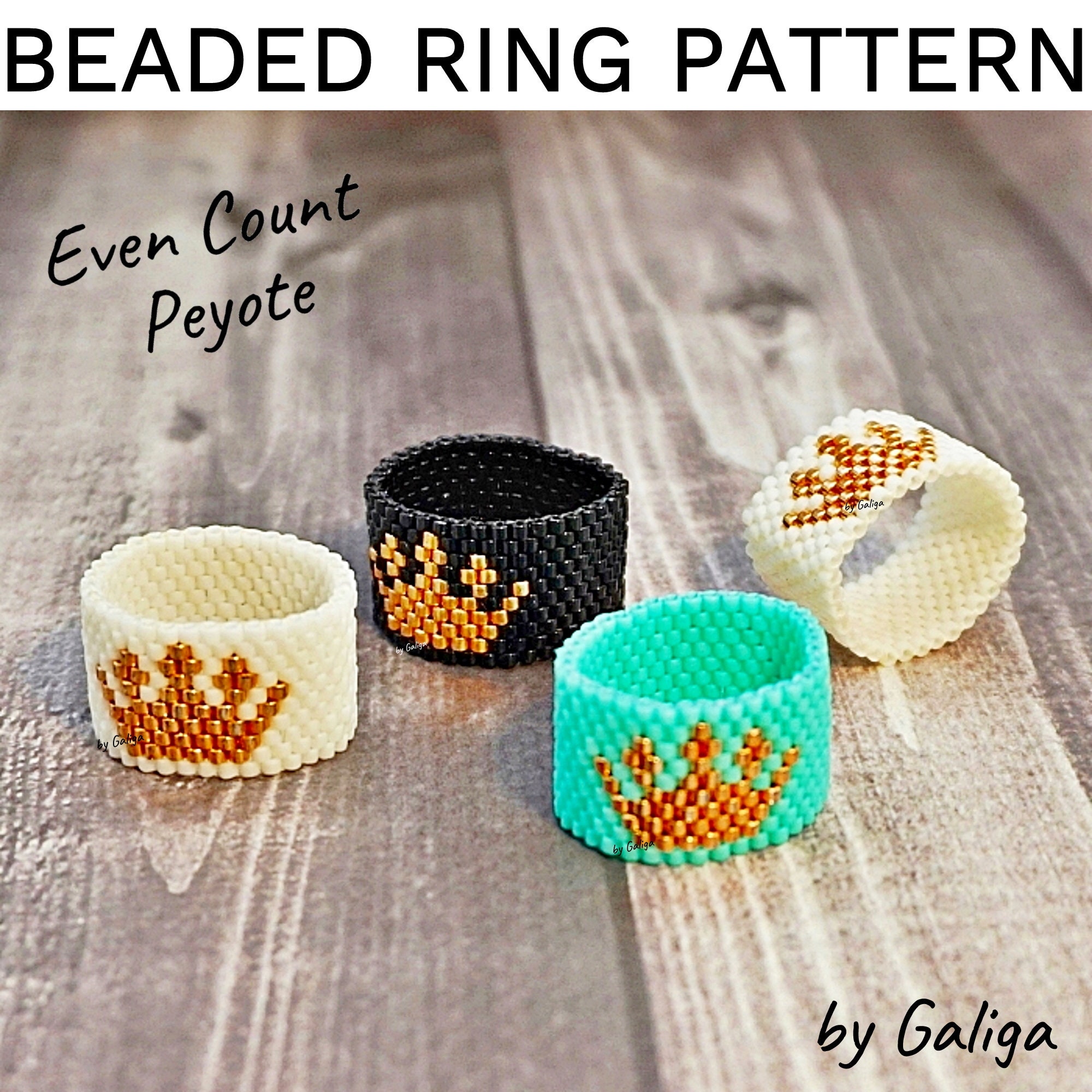 Crown Beaded Rings Crown Beaded Rings