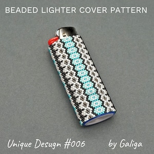 Lighter Cover Pattern Ethnic Lighter Beading Pattern Seed Bead Peyote Pattern Beadwork pdf Beaded Pattern Digital Download DIY Lighters