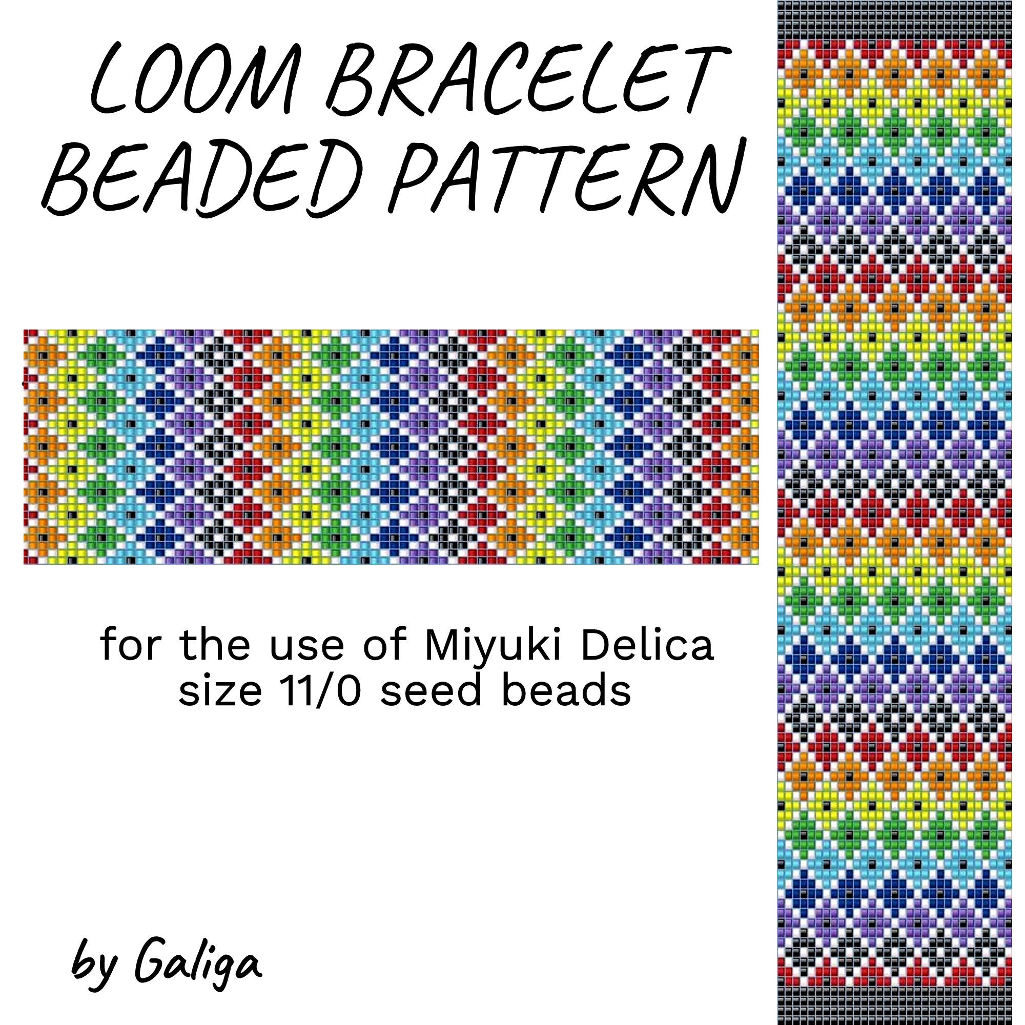 Rainbow Bracelet Pattern Beaded Rainbow Pattern for Beading