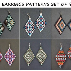 Stitched seed bead earrings jewelry making kit Fringe earring kit Lilac bush