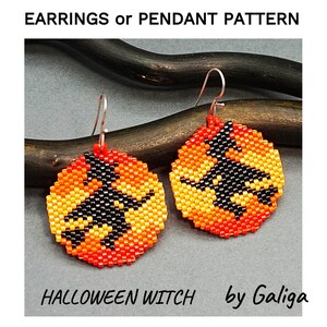 Witch Jewelry: Halloween Beaded Earrings Pattern (Digital Download)