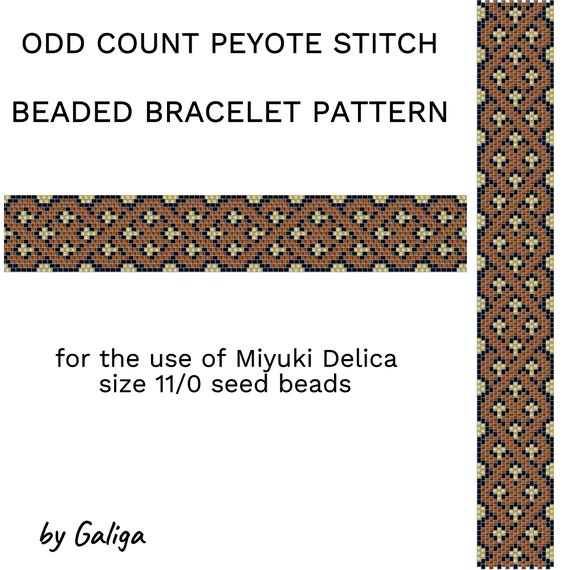 Peyote Bracelet Pattern Beadwork Beaded Bracelet Odd Peyote