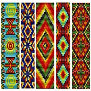 Bead Loom Bracelet Patterns DIY Jewelry Tribal Ethnic Huichol Hippie African Beading Pattern Cuff Beadweaving Tutorial PDF Download Digital