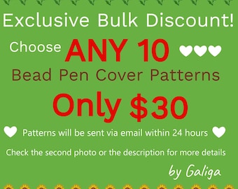 Beaded Pen Wrap Patterns Seed Bead Delica Pen Cover Peyote Beading DIY Beadwork PDF