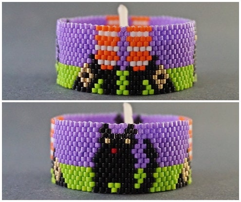 HALLOWEEN Tea Light Holder Pattern Set of 6 PUMPKIN Beading - Etsy