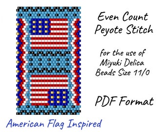 American Flag Pen Cover Pattern For Beading US Flag Peyote Patterns Pen Wrap Seed Bead Pen I love USA Patriotic 4th of July Do It Yourself