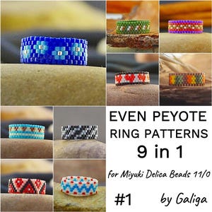 Même motif de bague peyote pour perles
