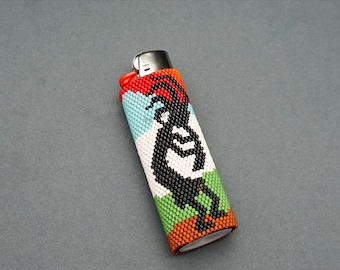 KOKOPELLI Lighter Cover Pattern Lighter Beading Pattern Native Legend Inspired Southwestern Seed Bead Peyote Pattern Beadwork DIY beadwoven