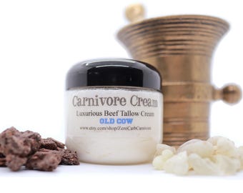 Old Cow Carnivore Cream - Beef Tallow Mature Skin Care Luxury Face and Body Moisturizer