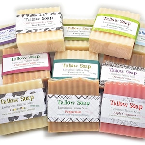 Tallow Soap with Silk Protein Grass Fed Handmade Natural Luxury Cold Process