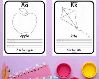 A to Z Alphabet Tracing Worksheets | Preschool & Kindergarten Handwriting Practice | Printable ABC Learning Activity PDF