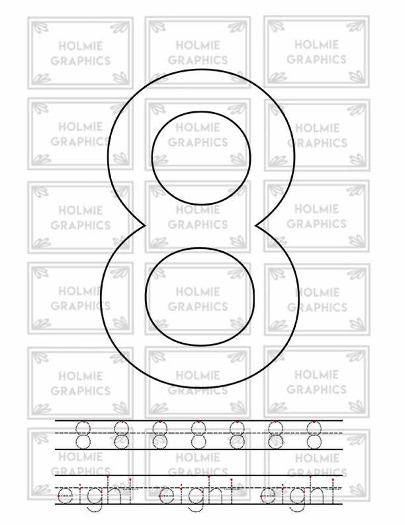 Number and Word Trace With Block Number, Tracing Numbers, Number Trace