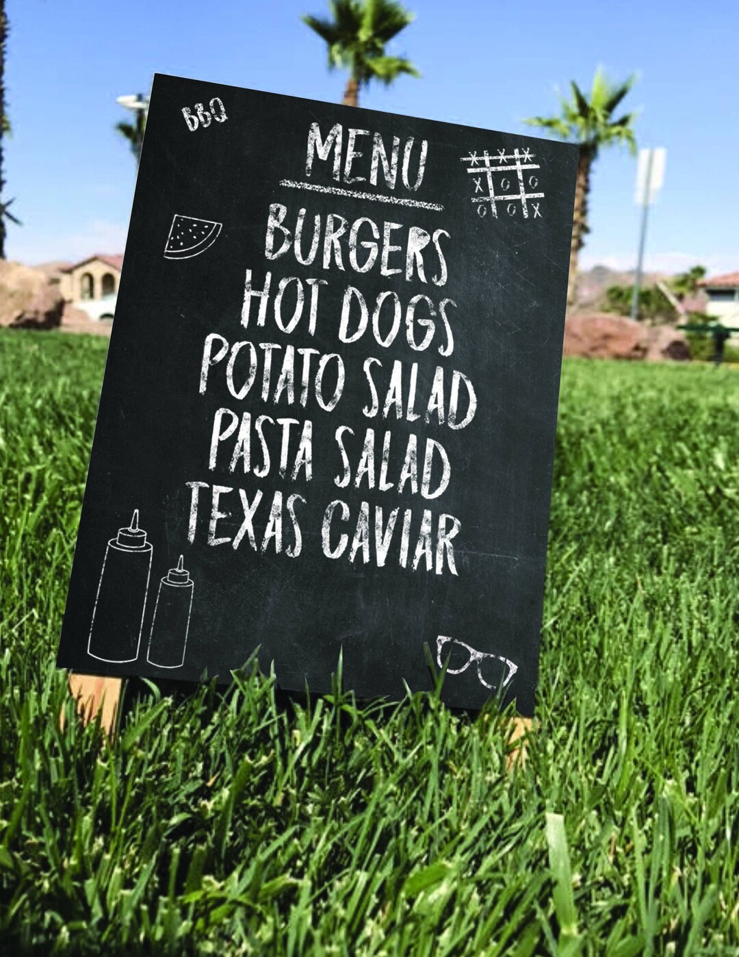 Printable, Download Now, Chalk, Barbecue, 4th of July or Regular, Digital Print Etsy