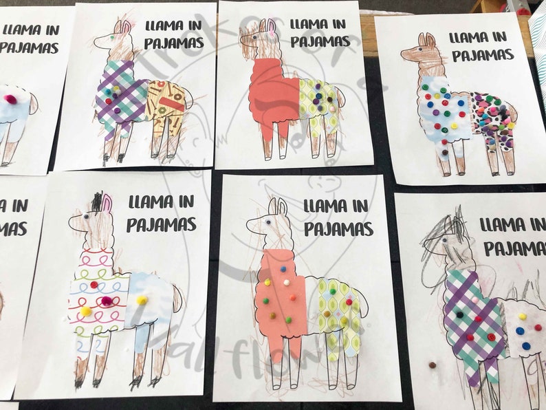 Preschool Craft Llama Llama in Pajamas Rhyming | Etsy