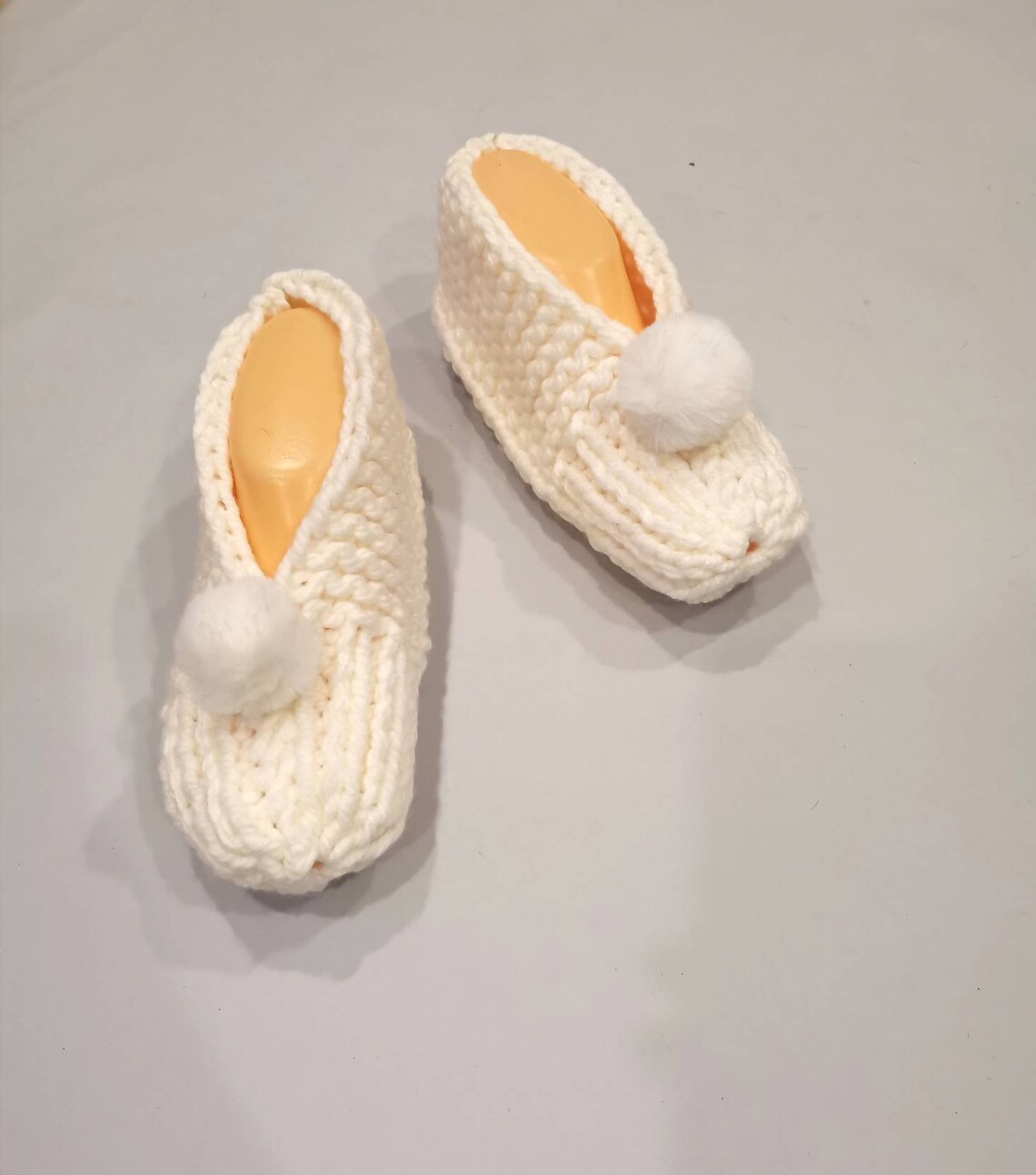 white slippers with fur