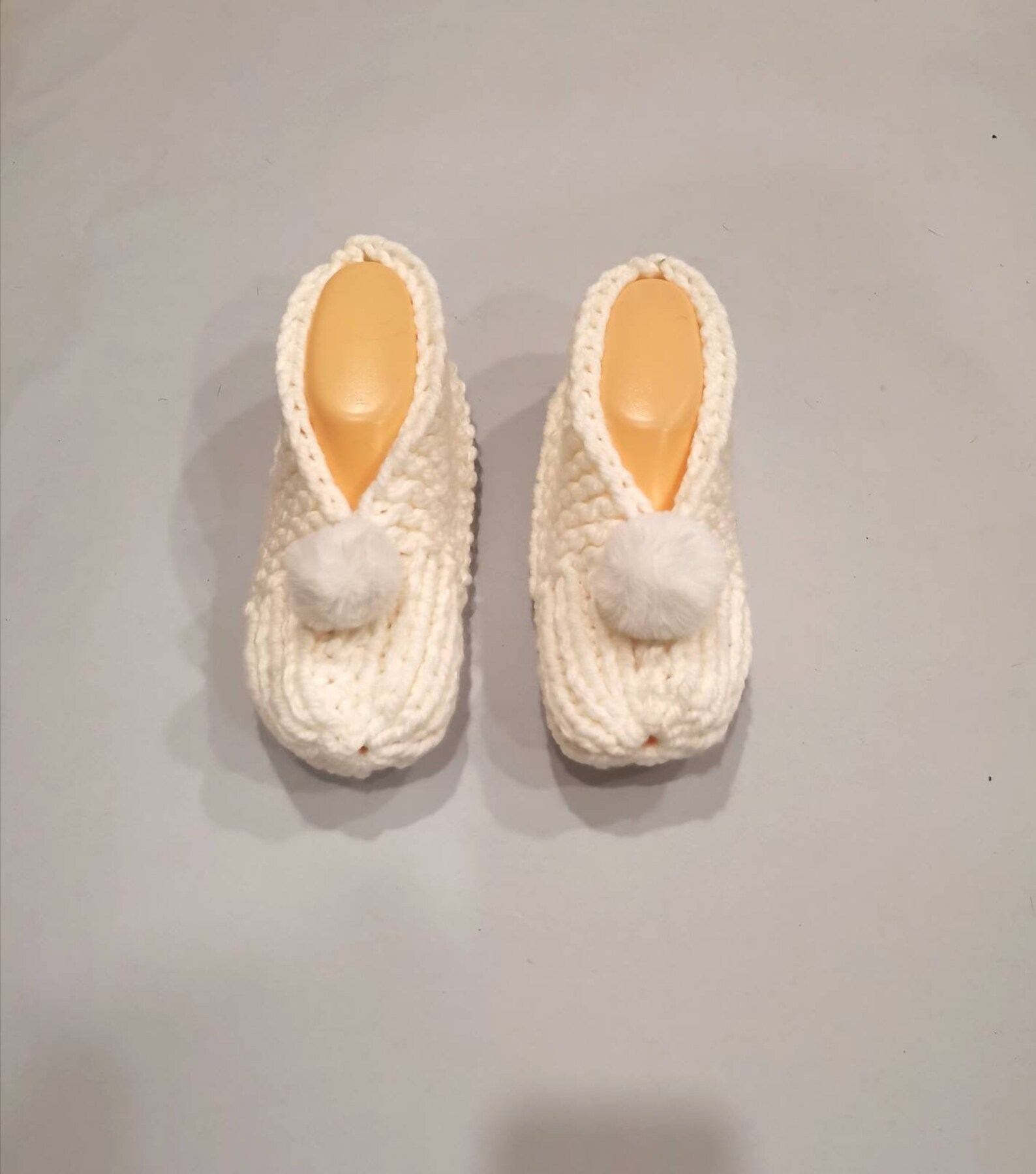 white slippers with fur