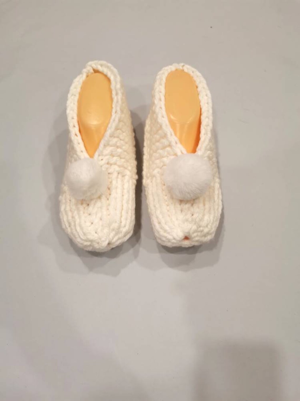 white slippers with fur