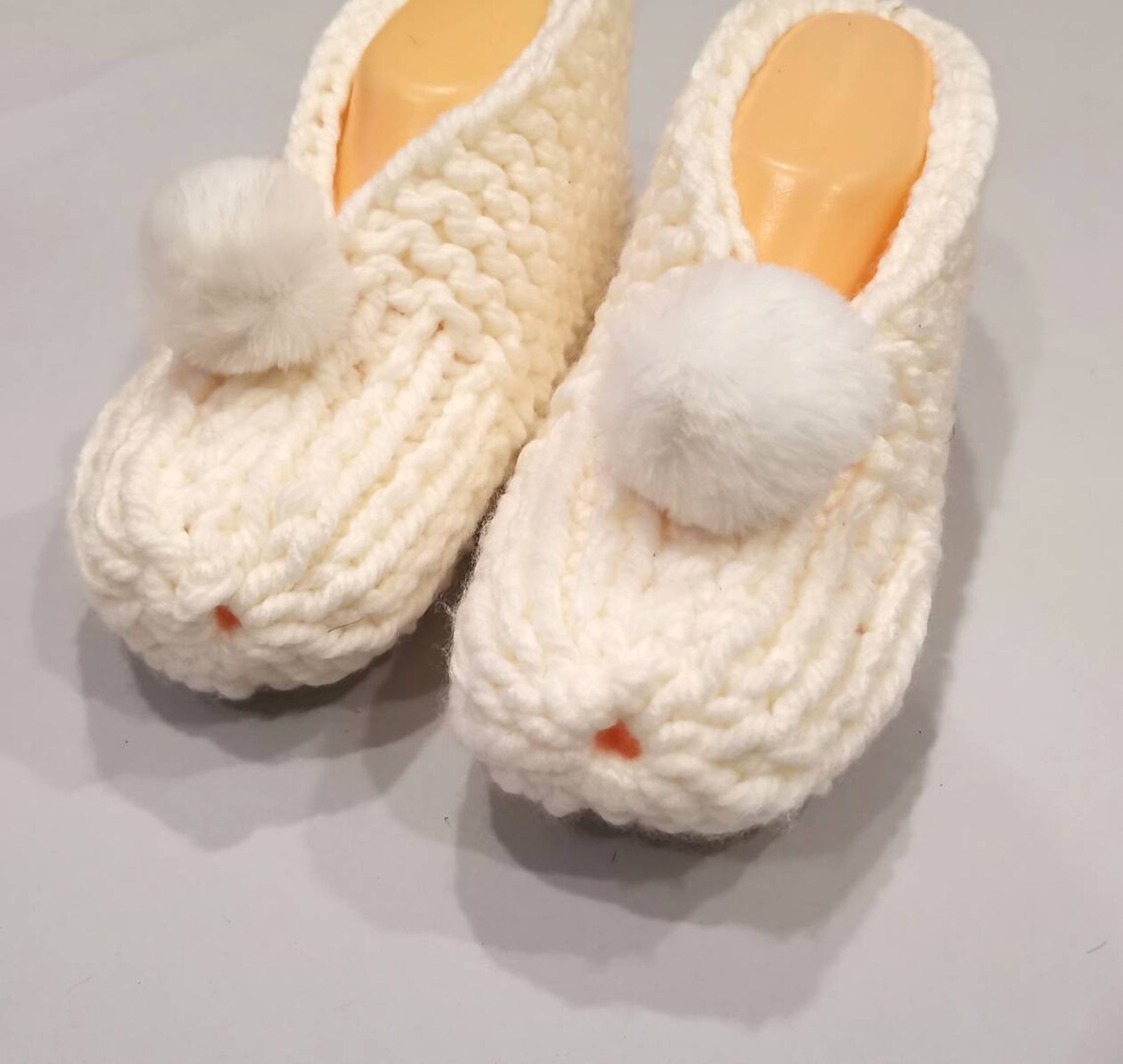 white slippers with fur