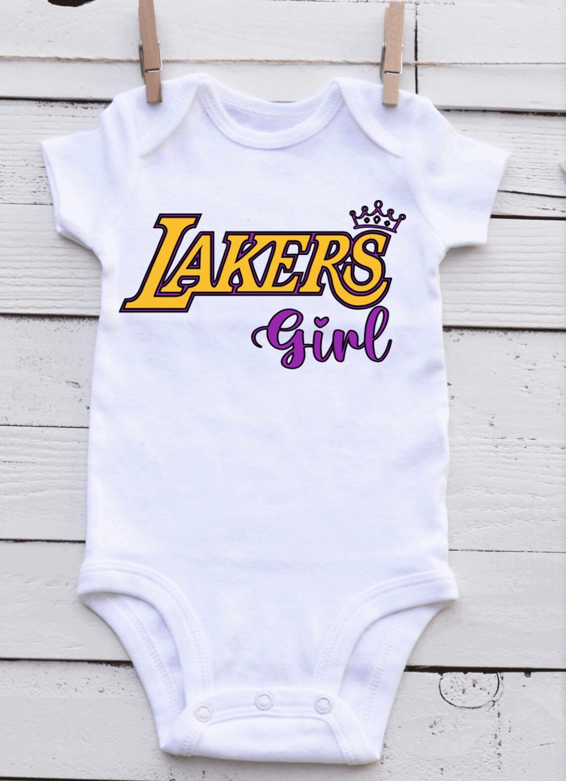 Lakers Girl Onesie Lakers Girl Baby Lakers Girl Toddler Etsy