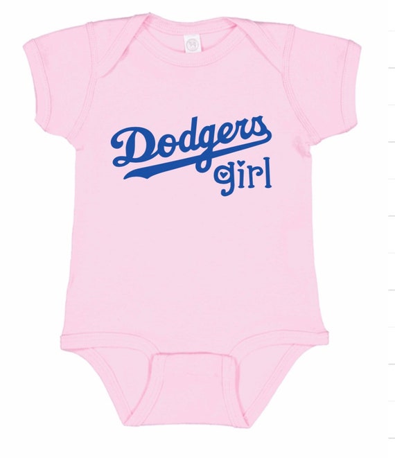 Dodgers Girl Onesie dodgers Onesie girls Dodger Onesie la Onesie