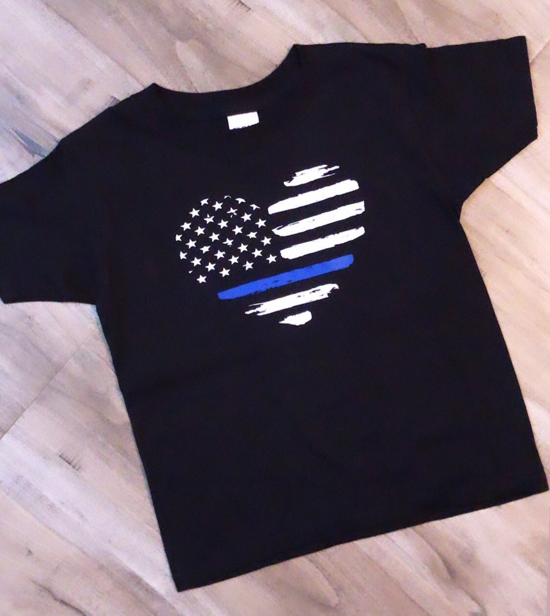 women's blue line shirt