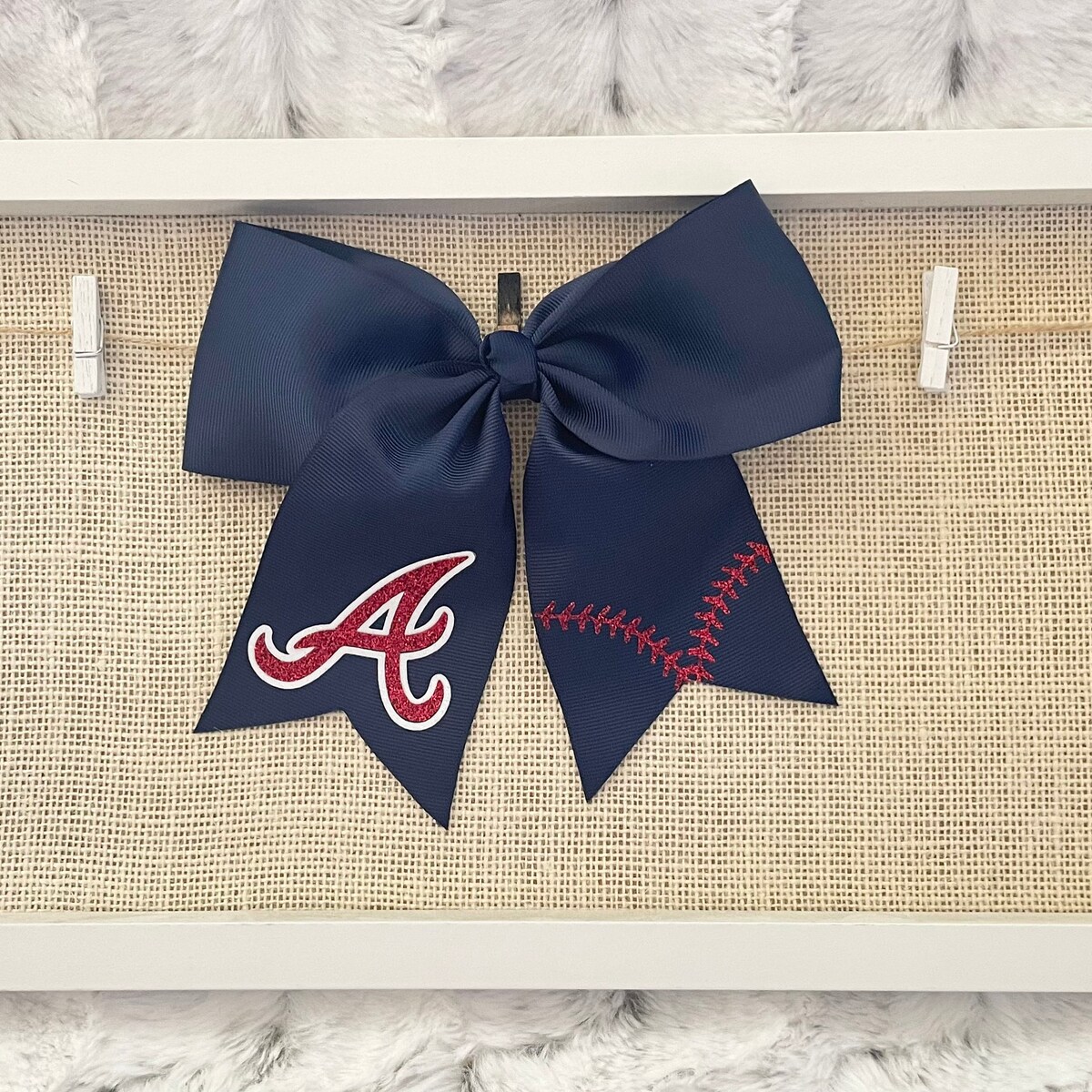 Braves Hair Bow, Girls Atlanta Hair Bow, Alligator Clip Atlanta Hair Bow, Girls Braves Bow, Braves Hair Accessory - Etsy