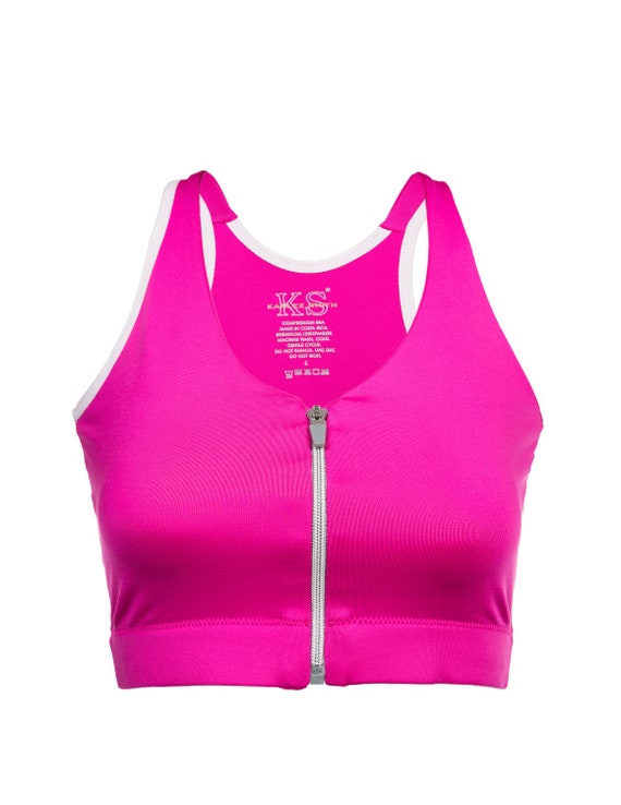 Buy Post Surgery Sports Bra Kardashian Pink, Activewear, Front