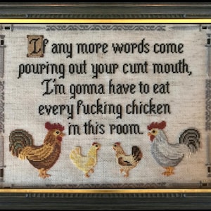 Game of Thrones Inspired Cross Stitch PATTERN ONLY The Hound Eats Your Chickens image 1