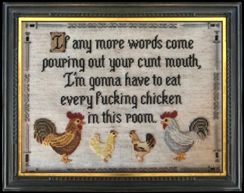 Game of Thrones Inspired Cross Stitch PATTERN ONLY The Hound Eats Your Chickens image 1
