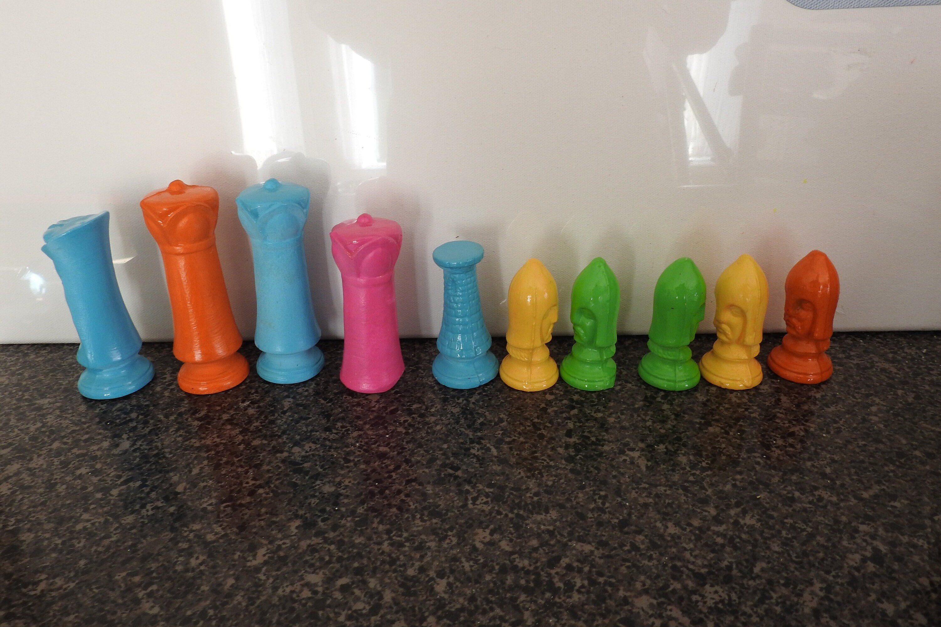 Handmade Duncan Pastels Chess Pieces Etsy